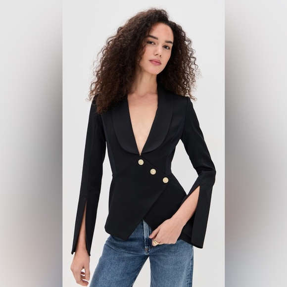 Alice + Olivia The Sculpt Blazer in Black 12 - Picture 6 of 10
